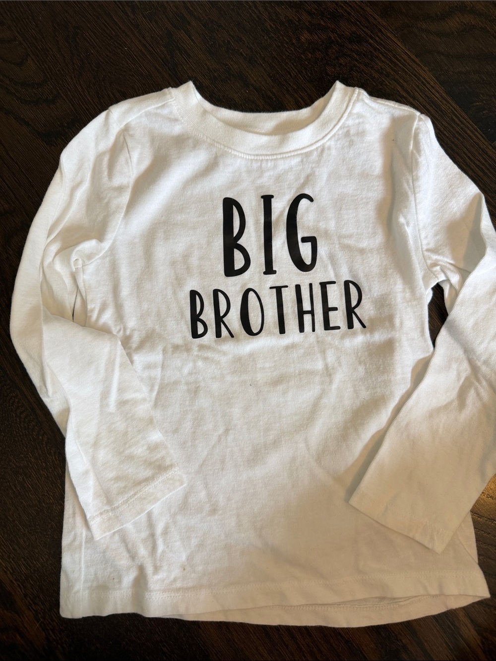 Old navy custom 3t "Big Brother" Long-Sleeve Kids Shirt white